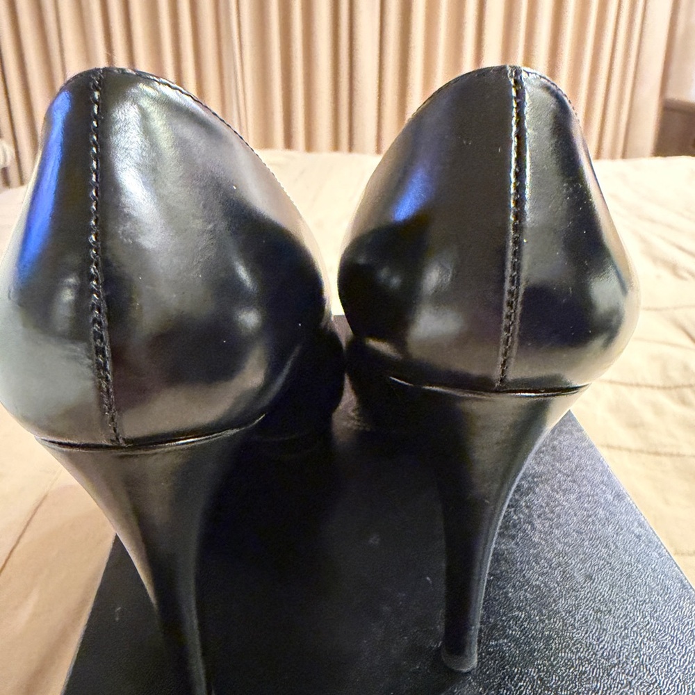 Prada Black Leather Heels - Picture 3 of 5
